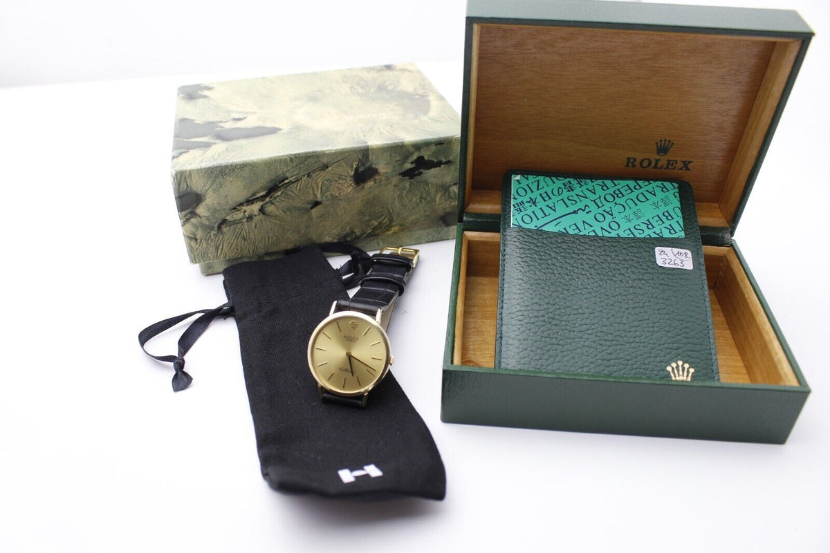 Rolex Cellini Handaufzug mit 750/-Gelbgold Gehäuse